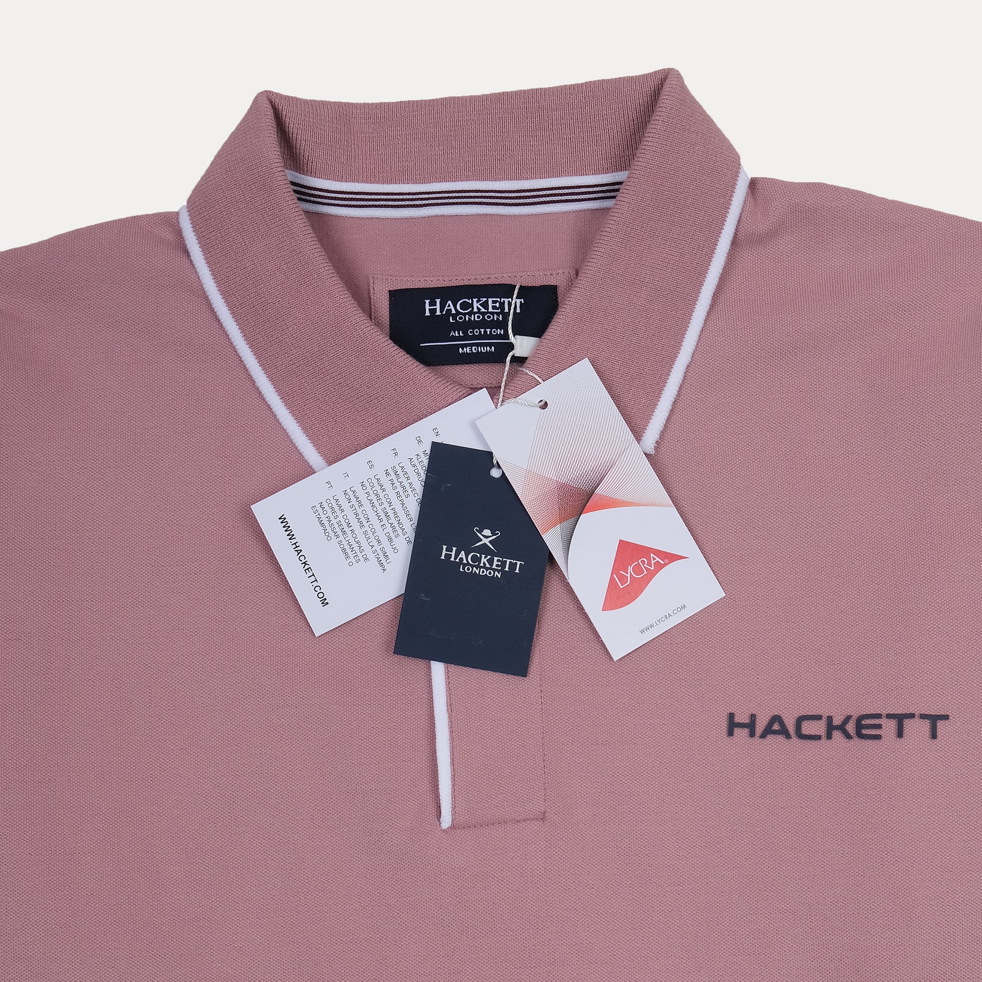 HACKETT Elegant Blush Cotton Polo Shirt