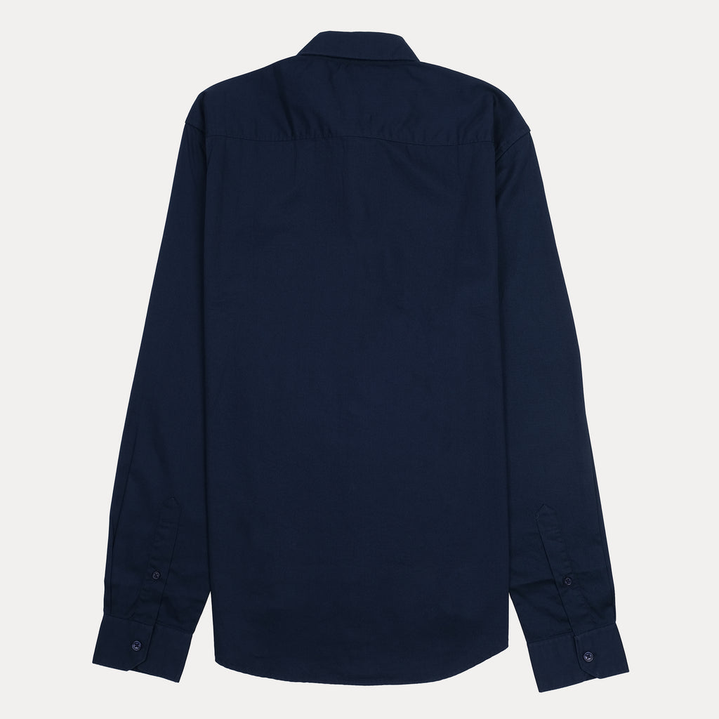 Armani Exchange Slim Fit Navy Button-Up Shirt