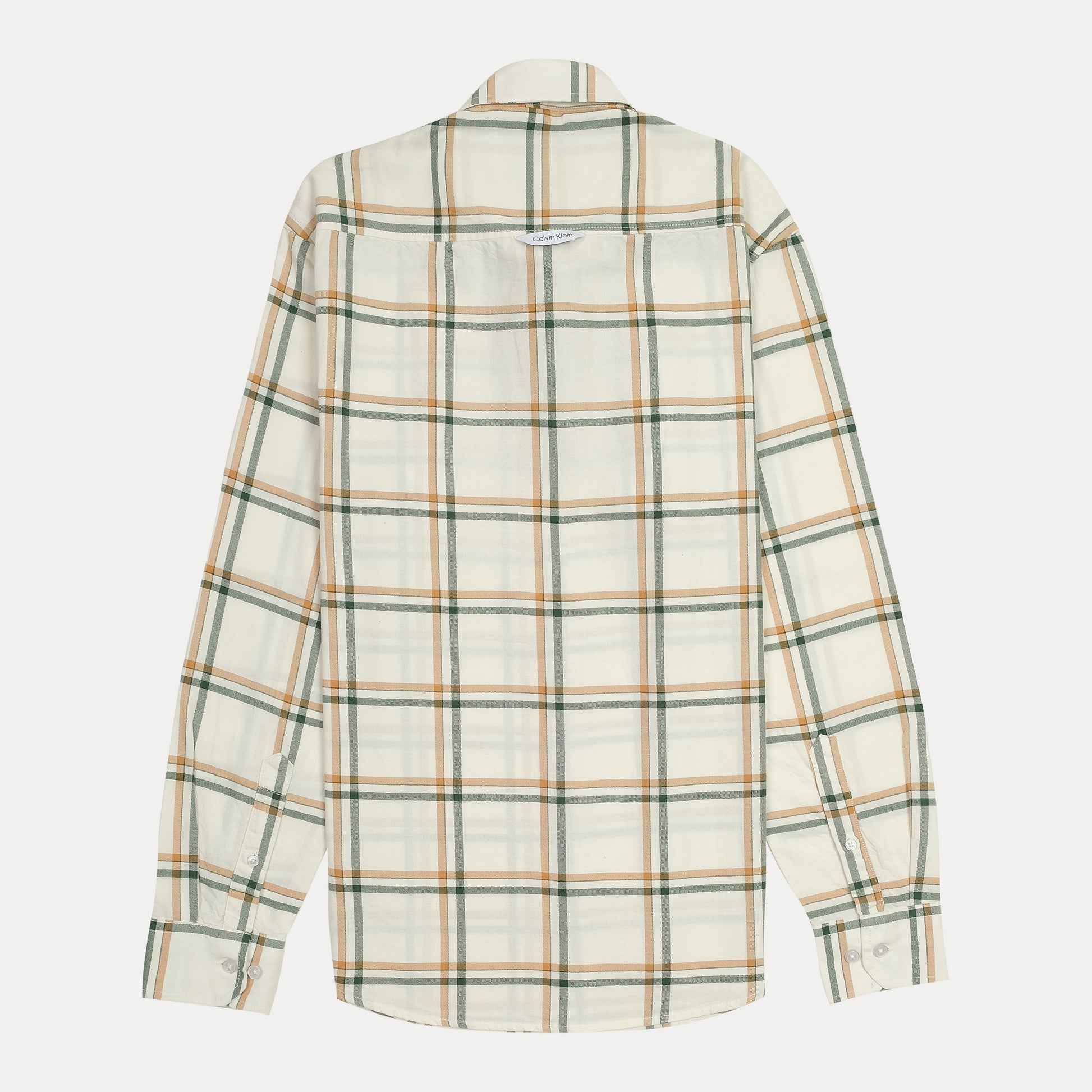 CALVIN KLEIN JEANS Harvest Cream Tailored Fit Long Sleeve Checked Shirt