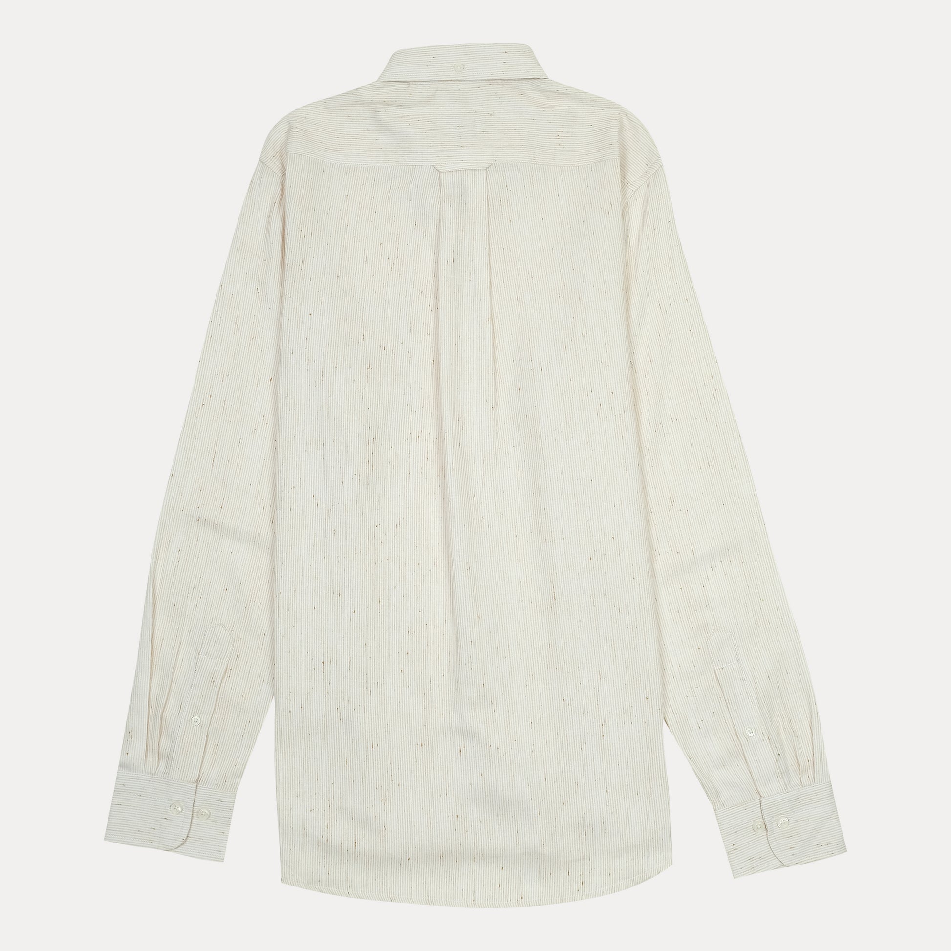 [M��lange Slub Linen] GANT Elegant Melange Button-Up Shirt in Whispering Cream