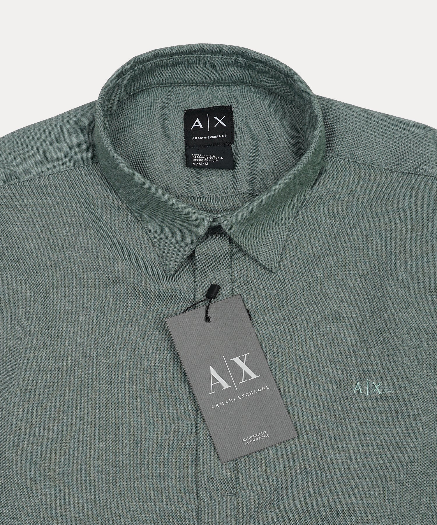 A|X Lush Fern Contemporary Fit Long Sleeve Textured Button-Up Shirt