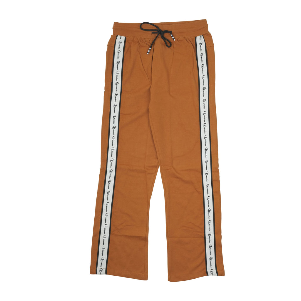 CALVIN KLEIN Amber Spice Tapered Fit Track Pants with Logo Side Stripe