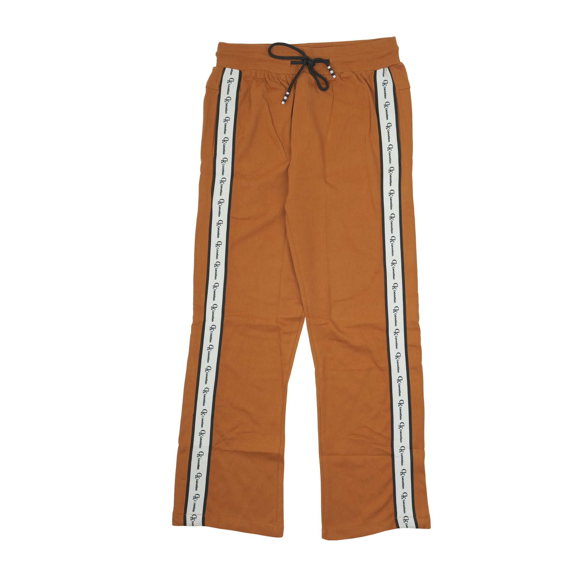 CALVIN KLEIN Amber Spice Tapered Fit Track Pants with Logo Side Stripe