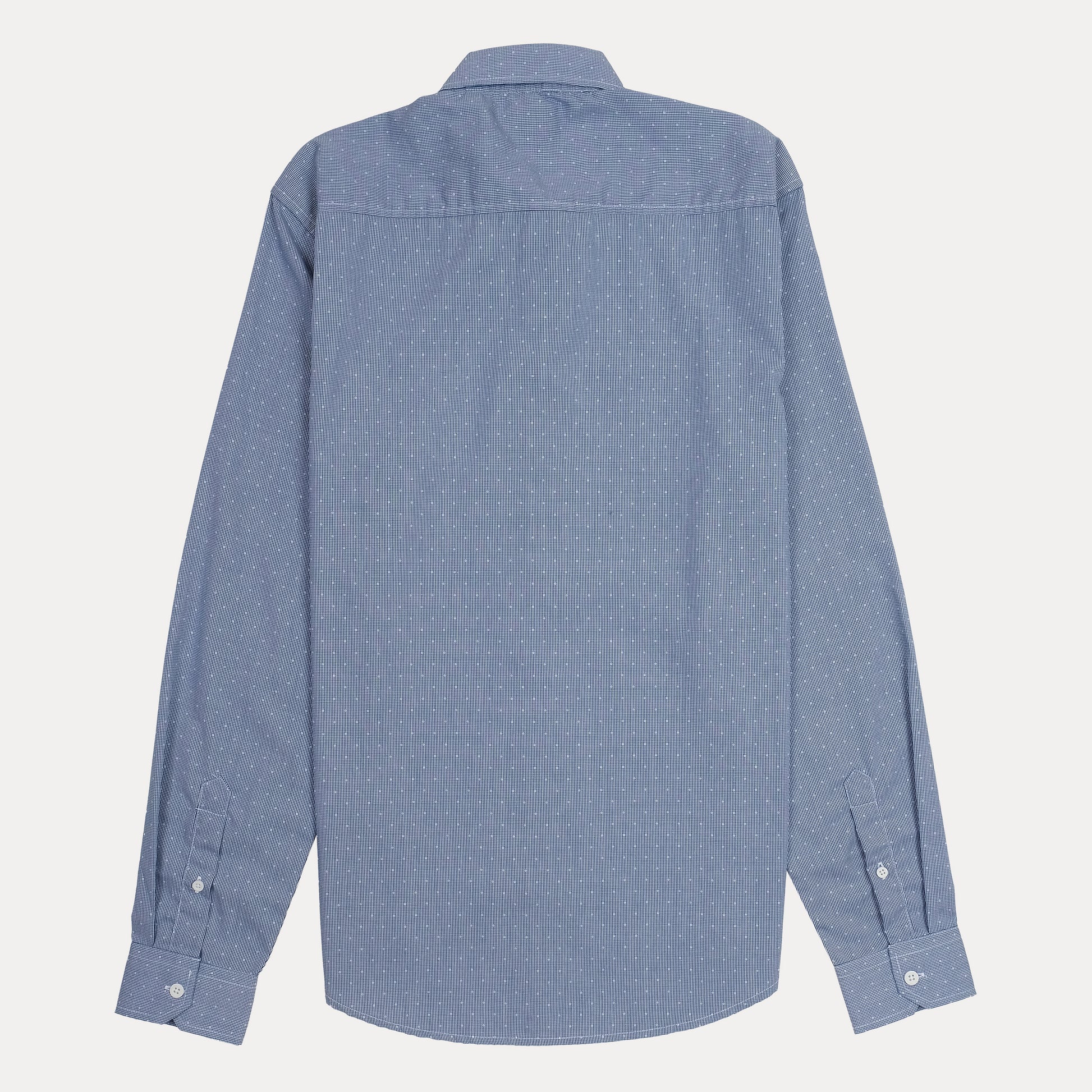 CALVIN KLEIN Ocean Mist Textured Slim Fit Long Sleeve Button-Up Shirt