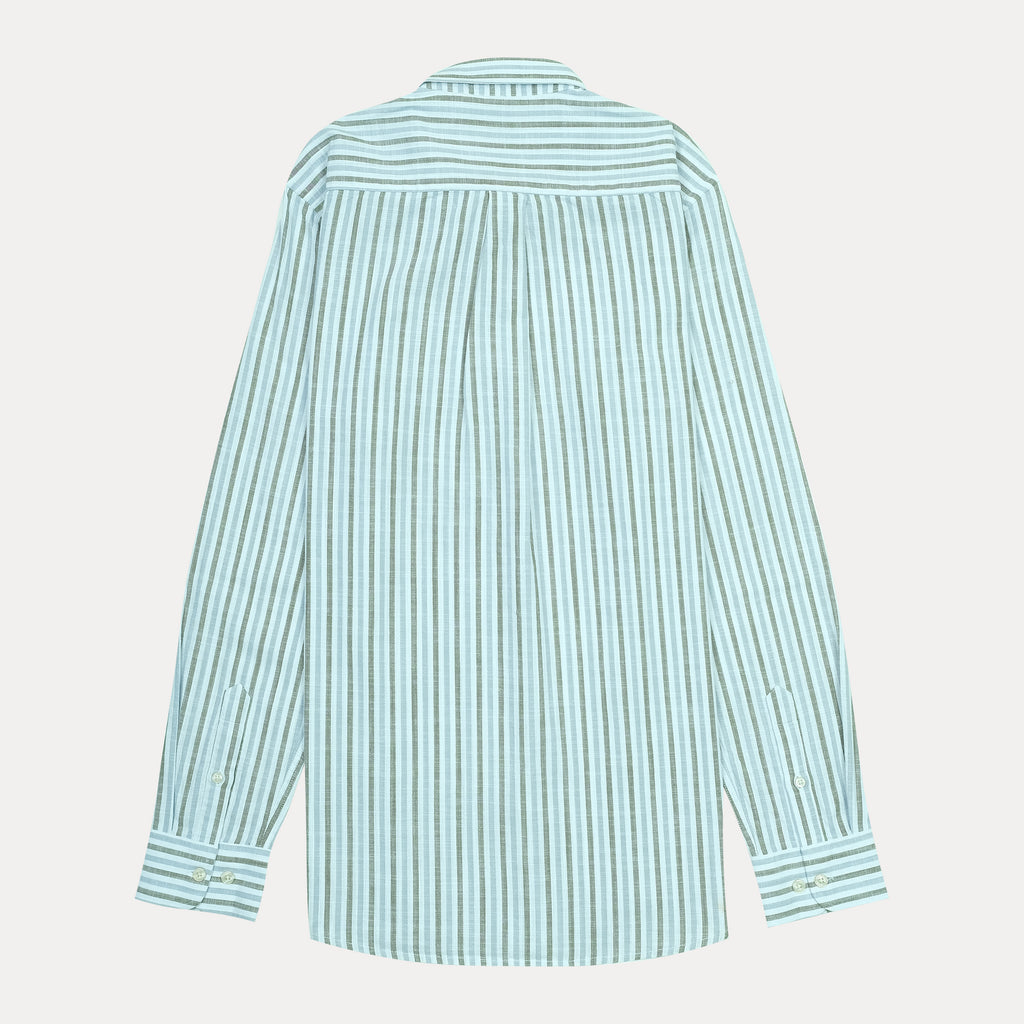 Lacoste Slim Fit Striped Elegance Shirt in Serene Aqua
