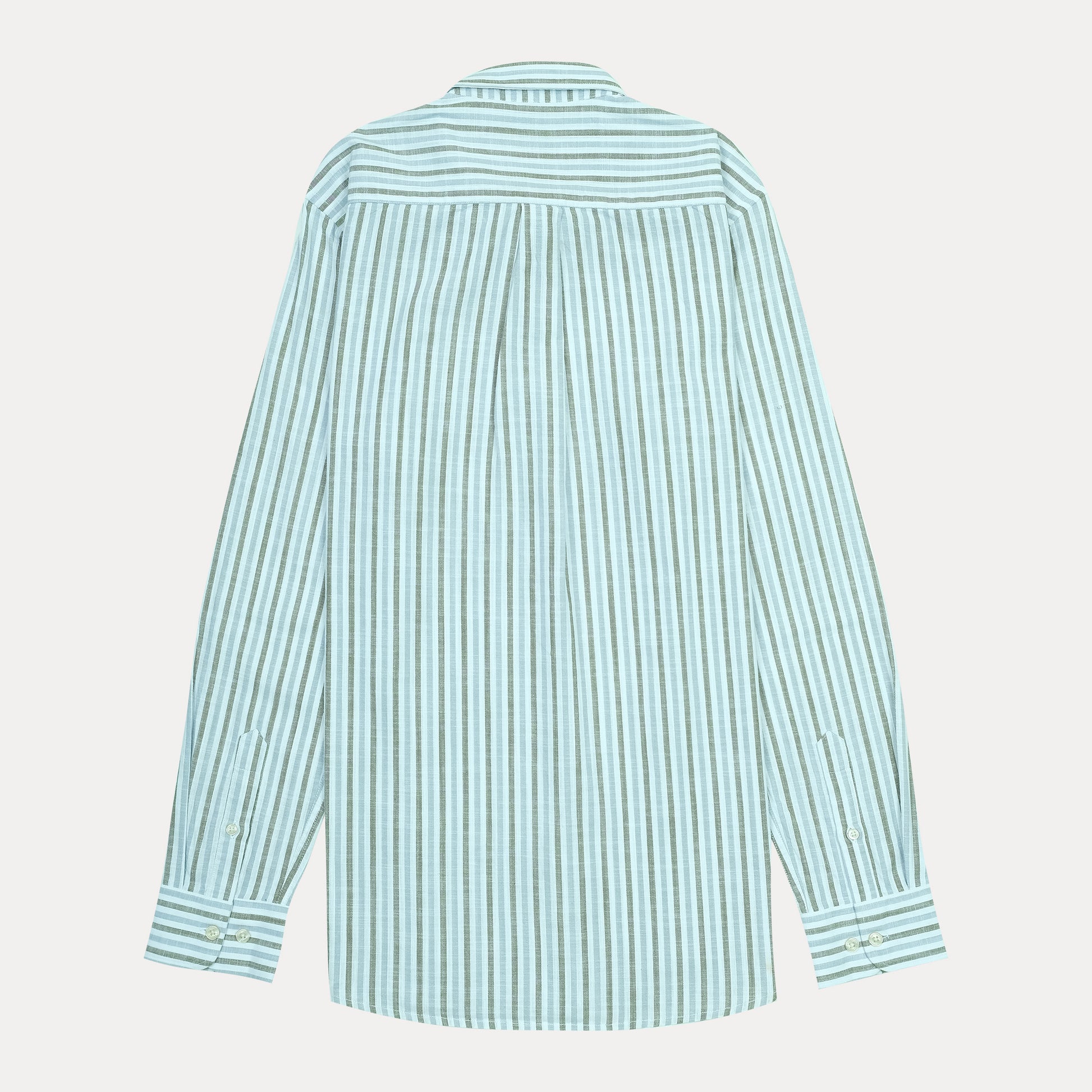 Lacoste Slim Fit Striped Elegance Shirt in Serene Aqua