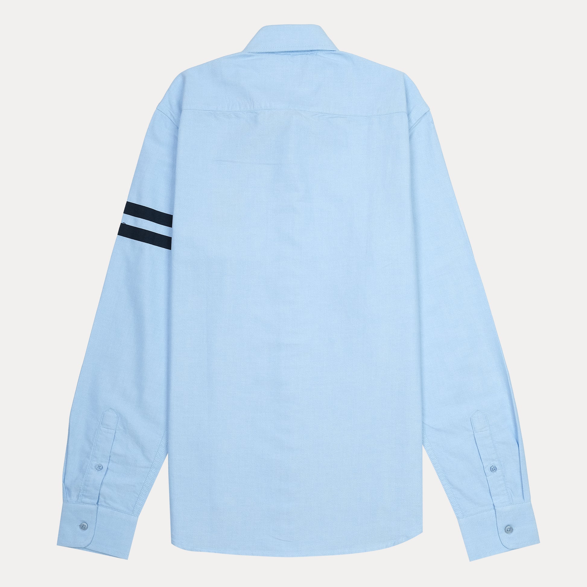 HACKETT Effervescent Sky Blue Slim Fit Shirt with Striped Elegance
