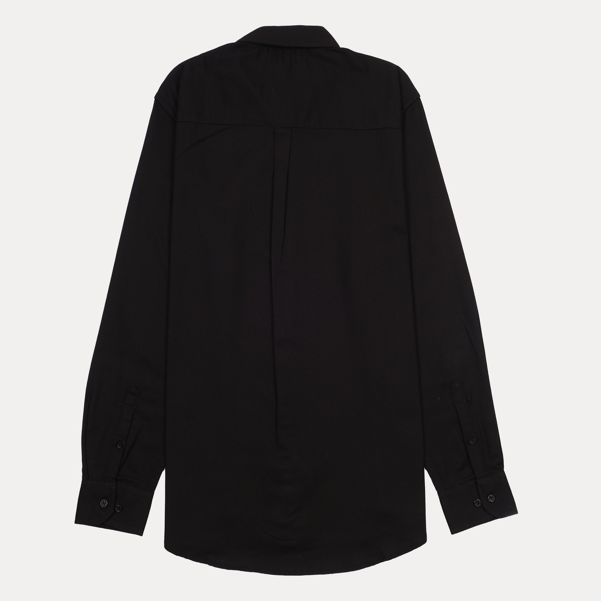 Harmont & Blaine Regular Fit Black Button-Up Shirt with Red Logo