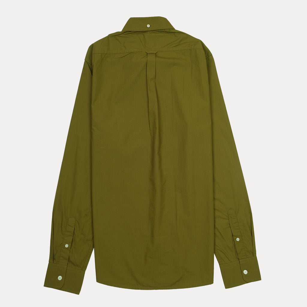 GANT Tech Prep Twill Long Sleeve Shirt in Olive Green