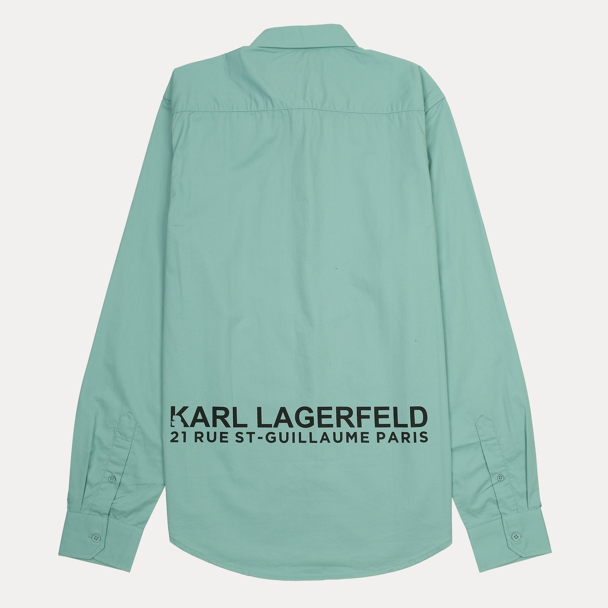 KARL LAGERFELD Breezy Aqua Button-Up Shirt