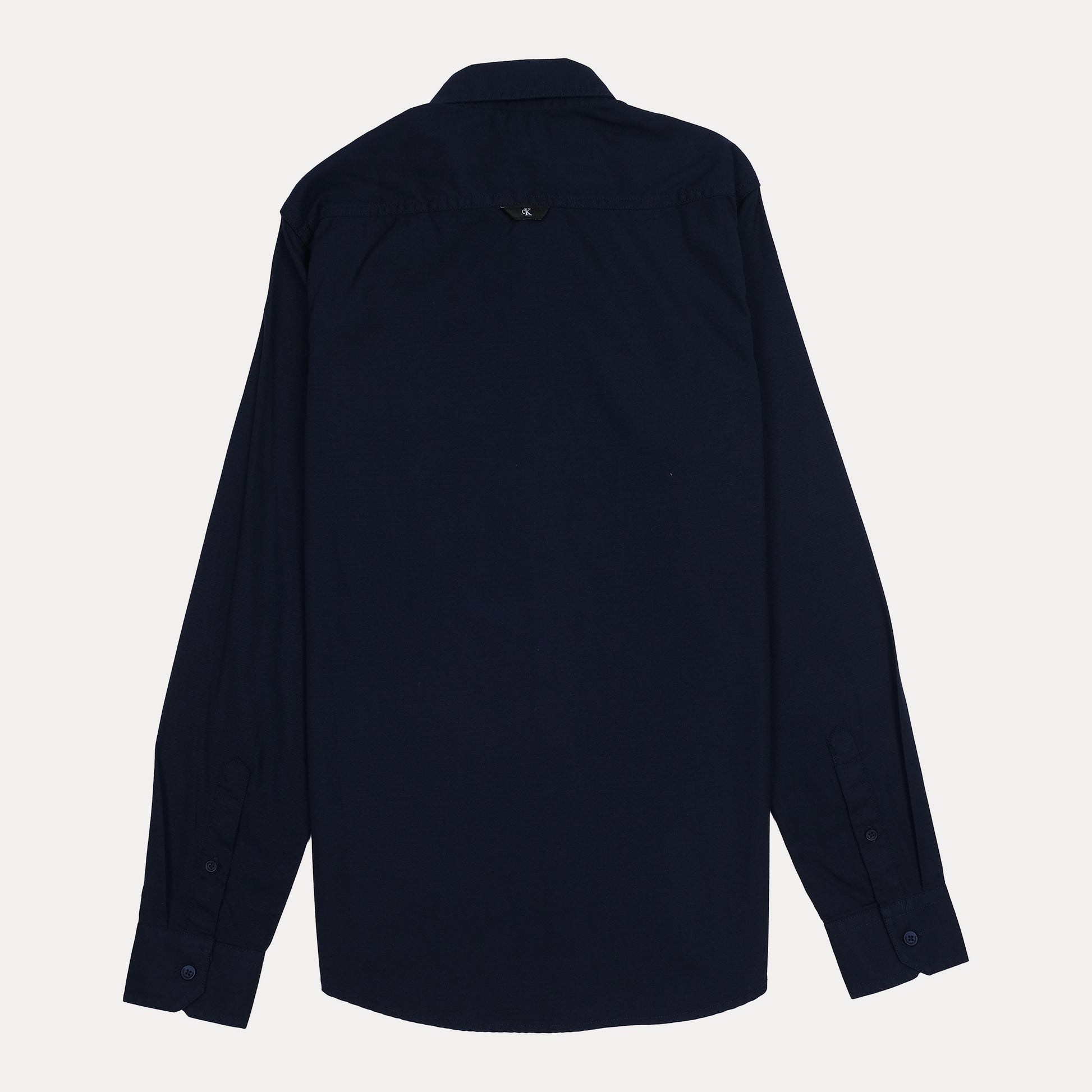 CALVIN KLEIN Quasar Blue Classic Fit Long Sleeve Utility Shirt