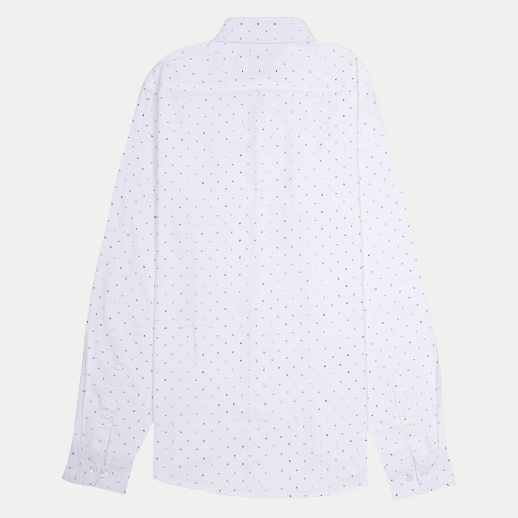 Calvin Klein Dapper Dot Delight Shirt in Crisp Cloud White