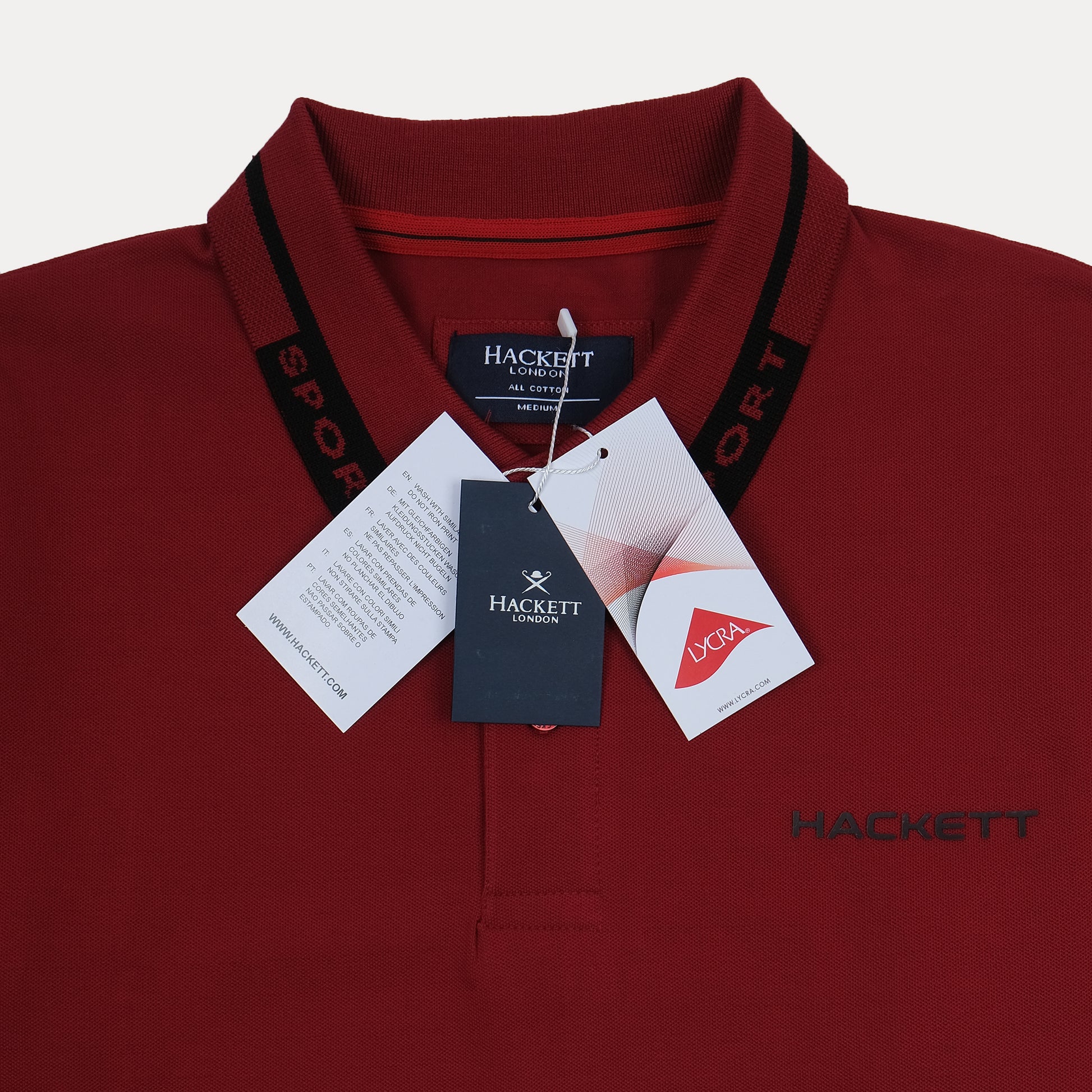 HACKETT Sporty Crimson Polo Shirt