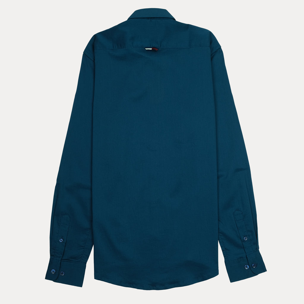 Tommy Jeans Sleek Teal Slim Fit Shirt