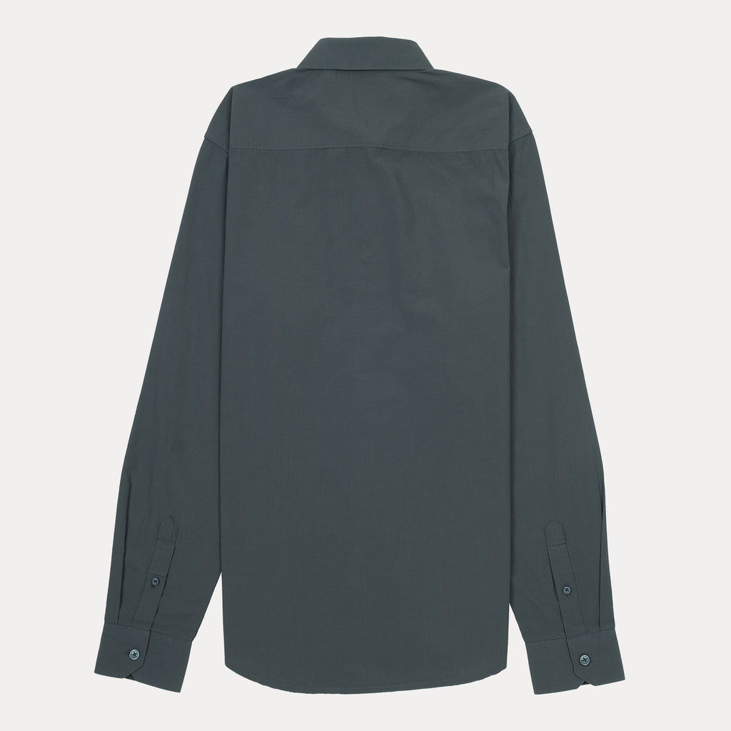 Armani Exchange Modern Fit Long Sleeve Shirt in Charcoal
