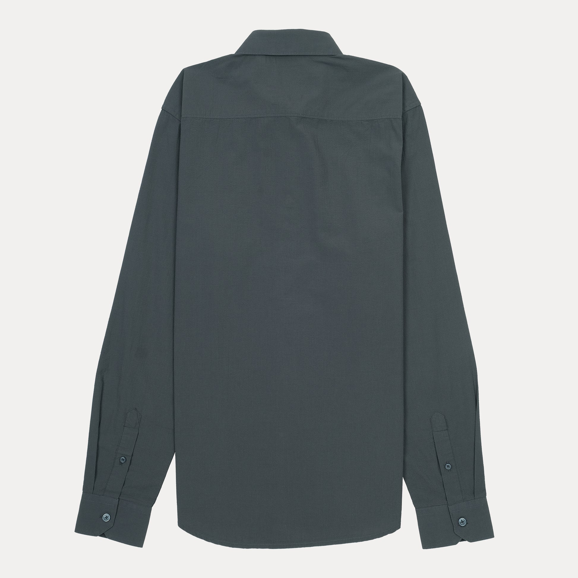 Armani Exchange Modern Fit Long Sleeve Shirt in Charcoal