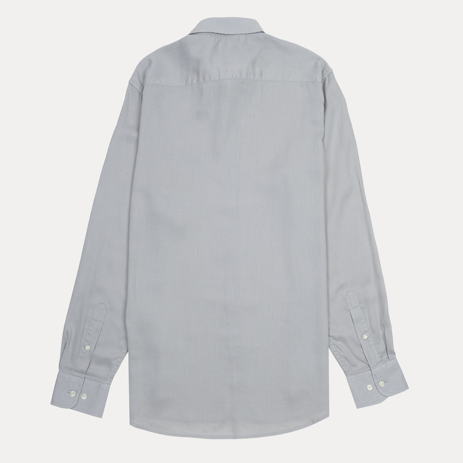 Tommy Hilfiger Elegant Misty Blue Button-Up Linen Shirt