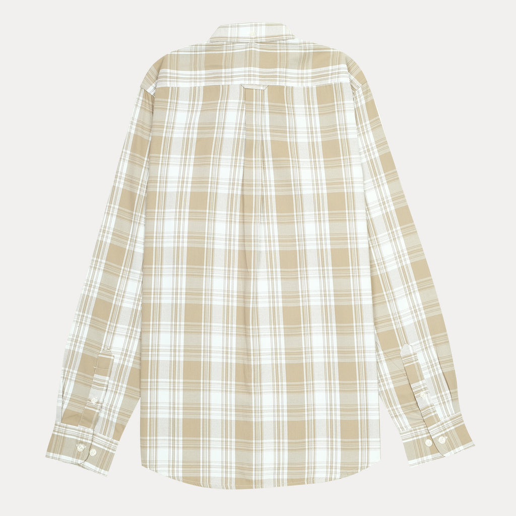 GANT Tech Prep Plaid Shirt in Sandy Beige Delight