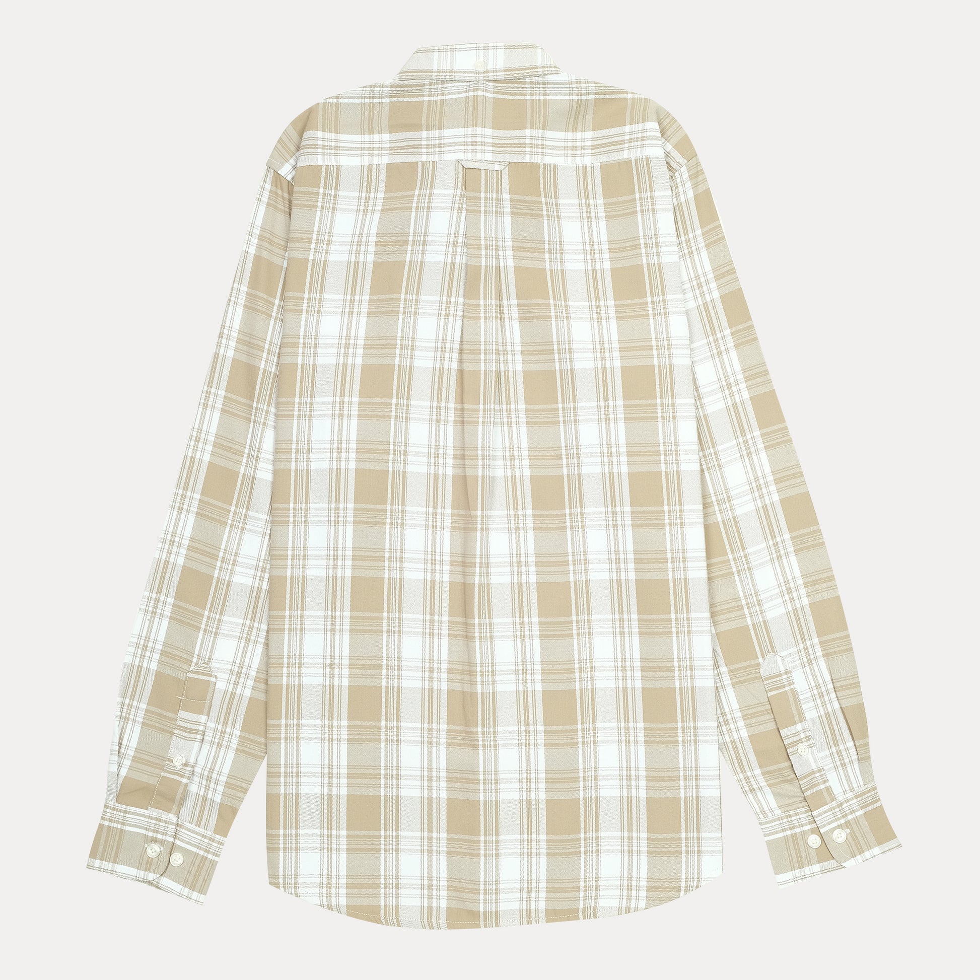 GANT Tech Prep Plaid Shirt in Sandy Beige Delight