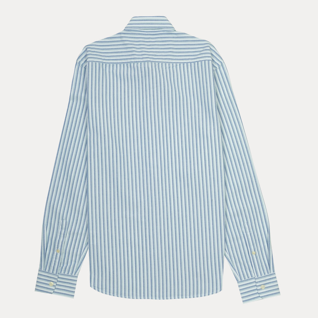 HACKETT Striped Elegance Slim Fit Shirt in Serene Sky
