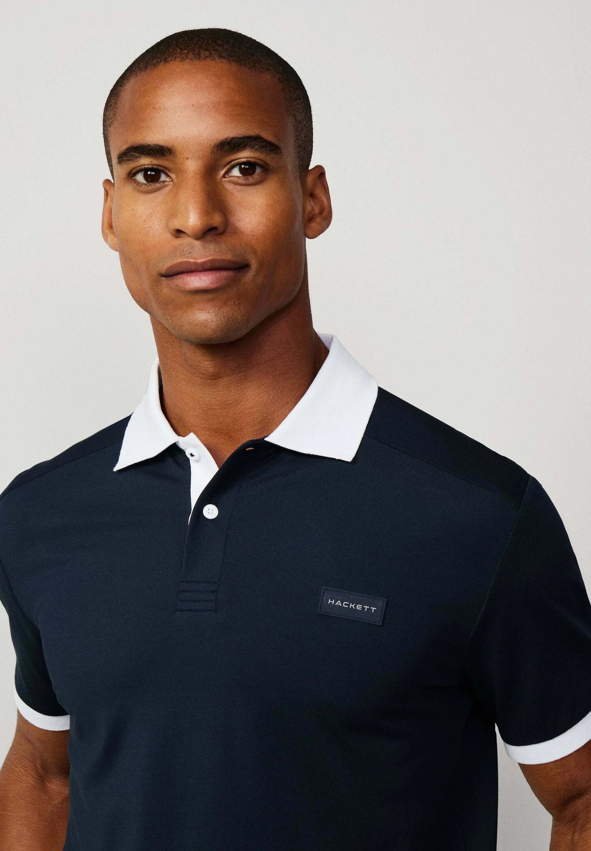 HACKETT Twilight Teal Tailored Fit Short Sleeve Piqué Polo Shirt