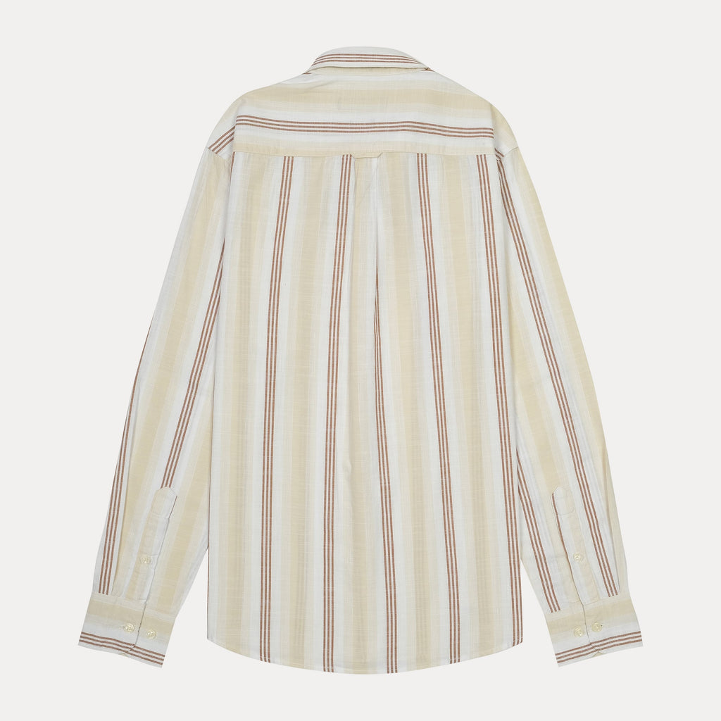 TOMMY HILFIGER Serene Pearl Tailored Fit Long Sleeve Striped Button-Up Shirt