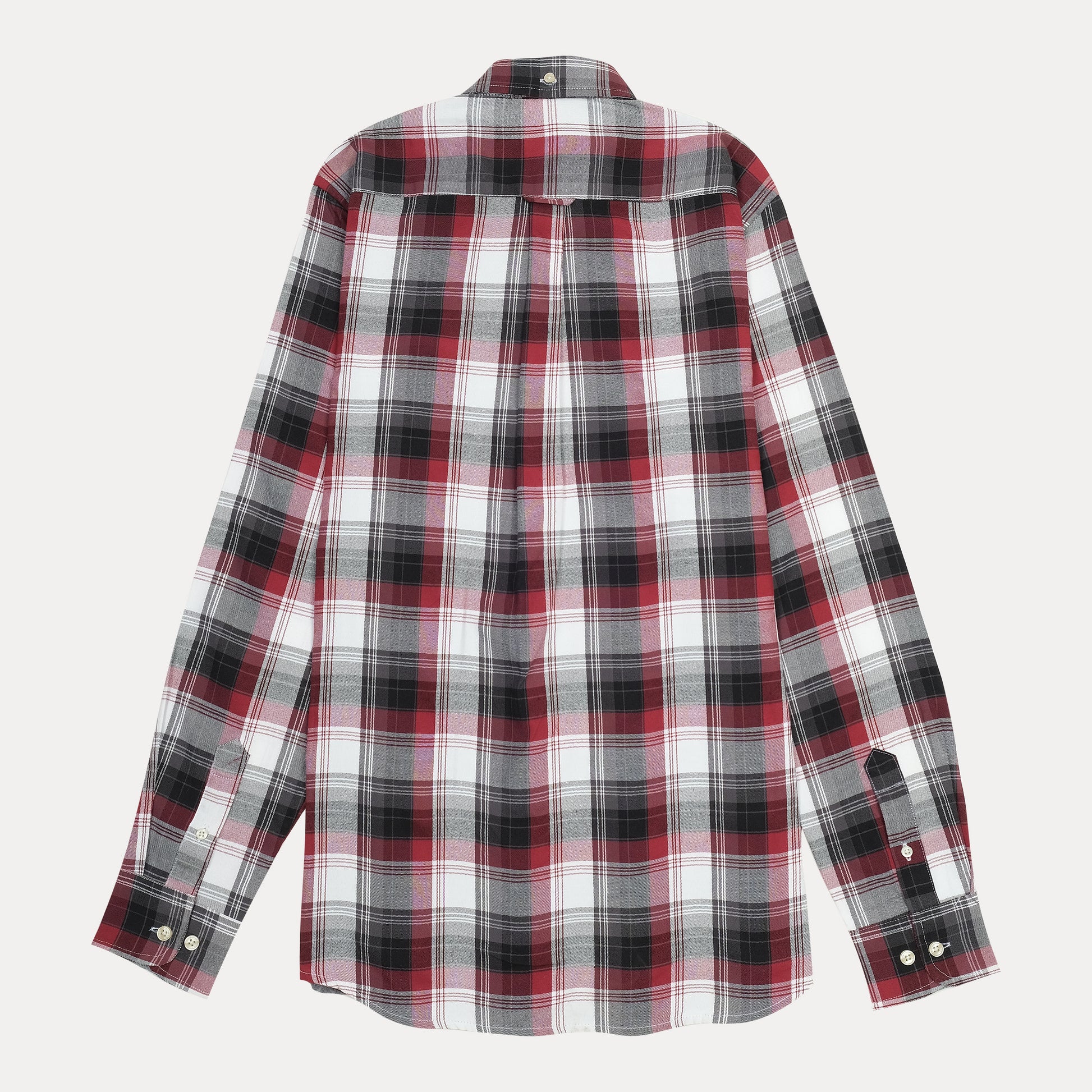 GANT Tech Prep Plaid Perfection Shirt in Crimson & Charcoal