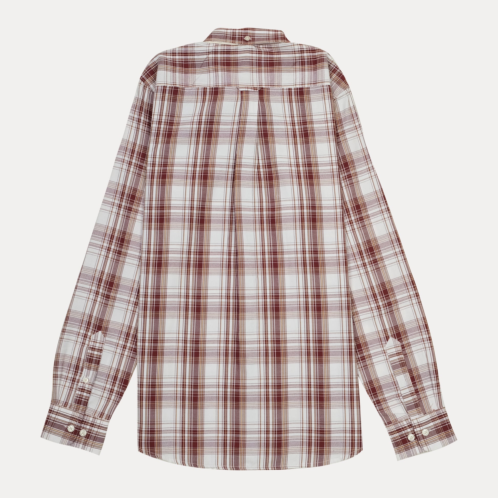GANT Rustic Plaid Button-Up Shirt in Autumnal Crimson
