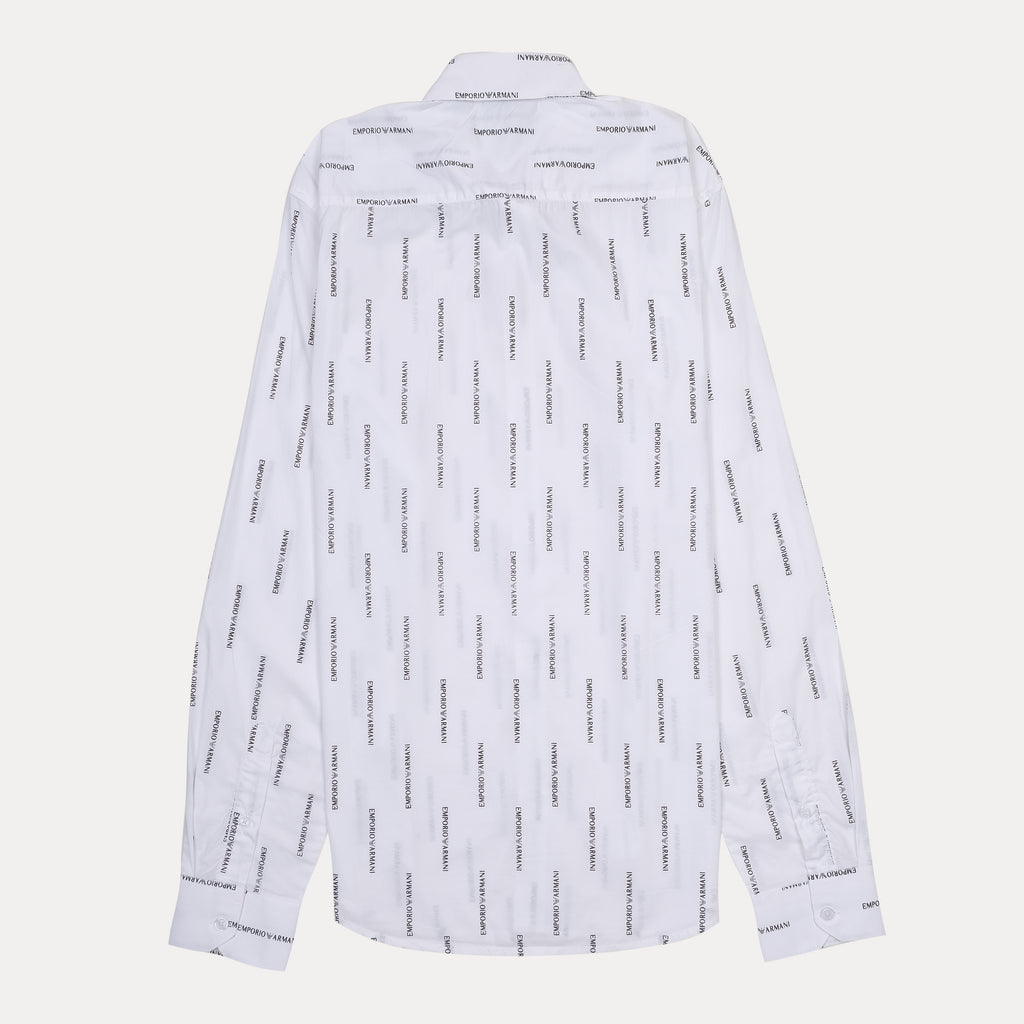 EMPORIO ARMANI Logo Print Long Sleeve Shirt