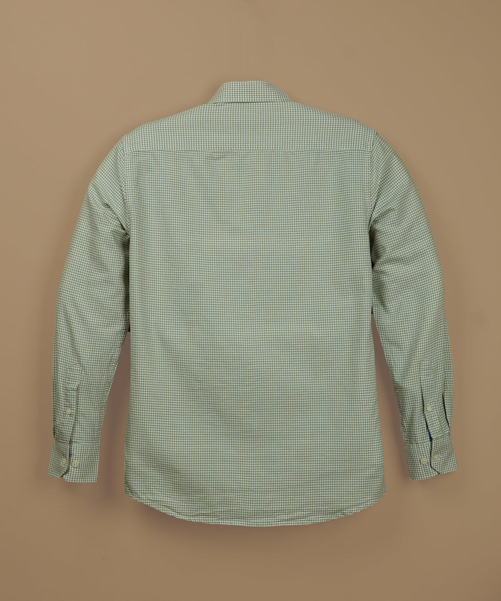 HACKETT Verdant Mist Tailored Fit Long Sleeve Gingham Shirt