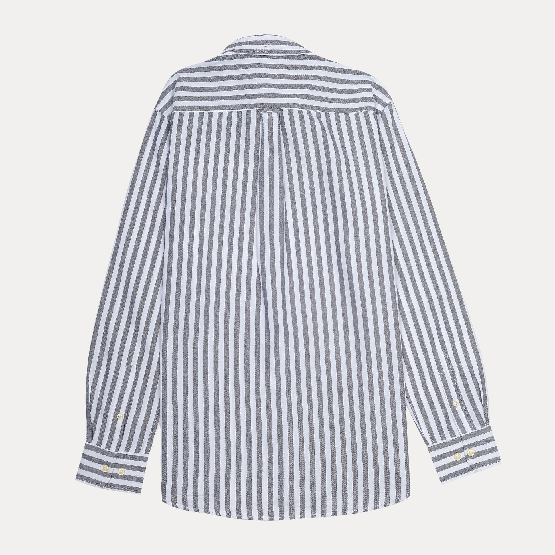 GANT Striped Elegance Tech Prep Shirt in Charcoal Whisper
