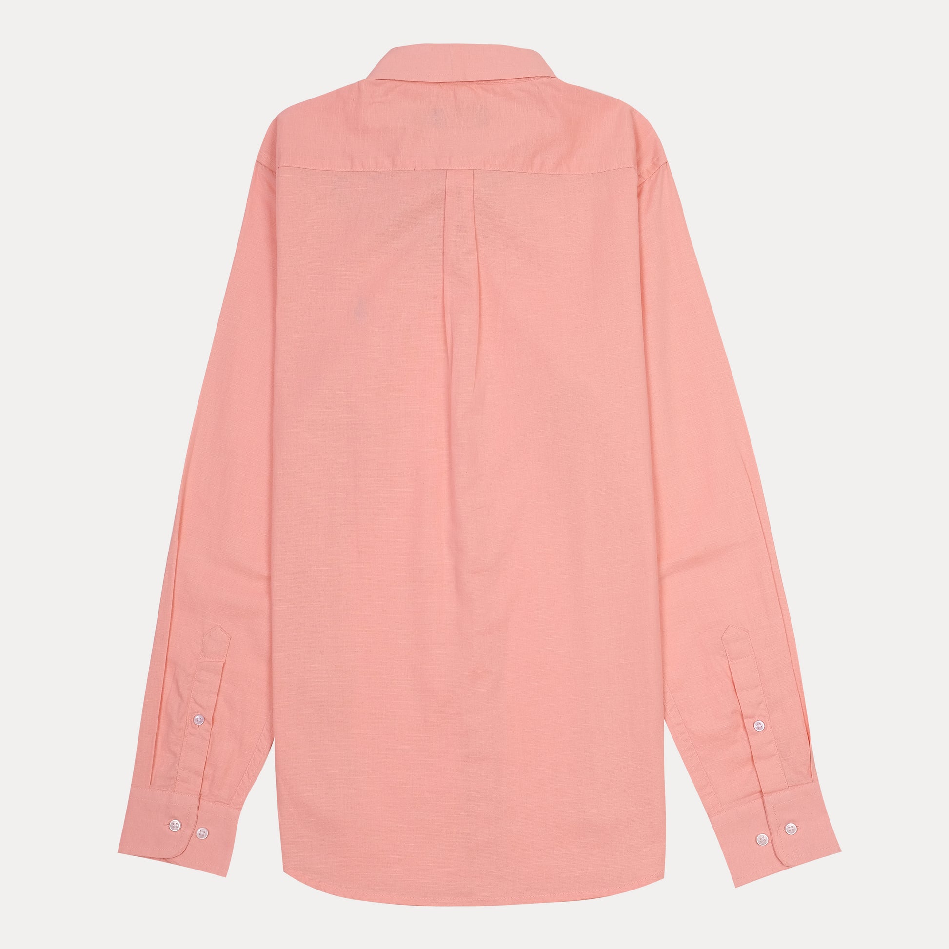 RALPH LAUREN SLIM FIT Button-Down Linen Shirt in Coral