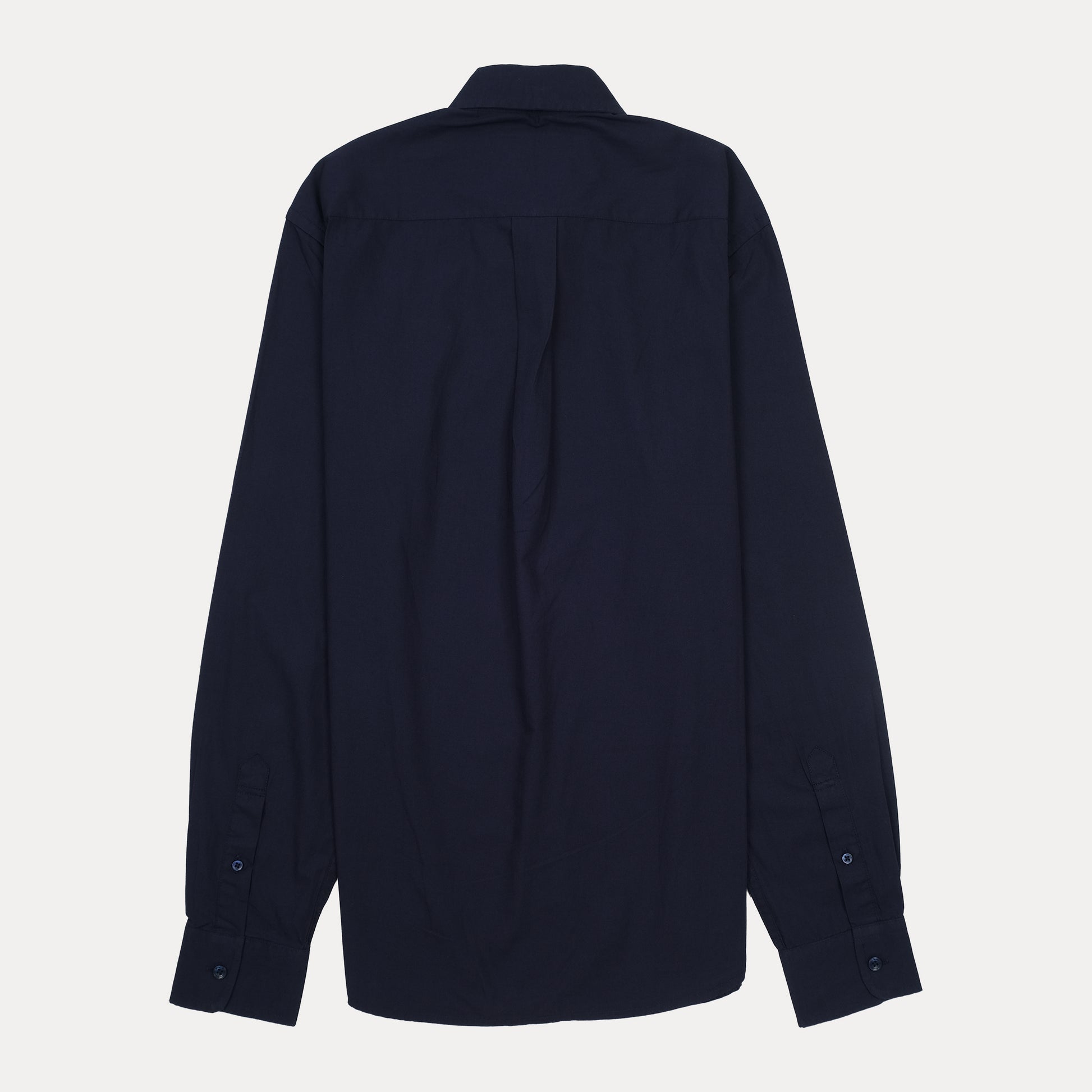 Brooks Brothers Classic Navy Button-Up Shirt with Patches
