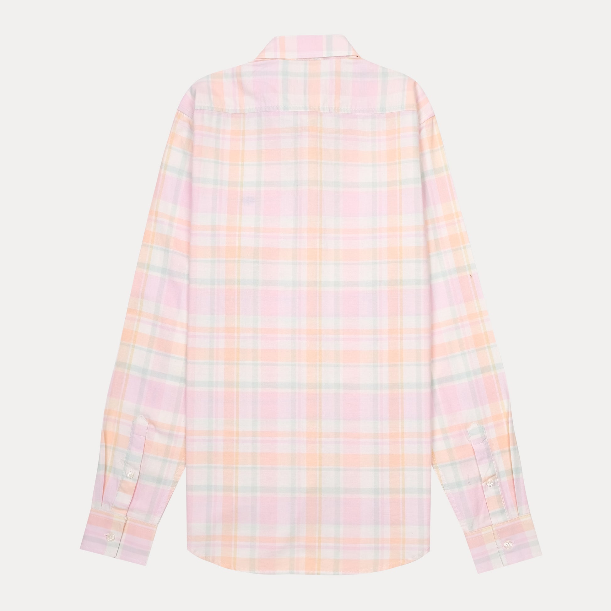 Lacoste Slim Fit Pastel Plaid Shirt - Soft Blush Harmony