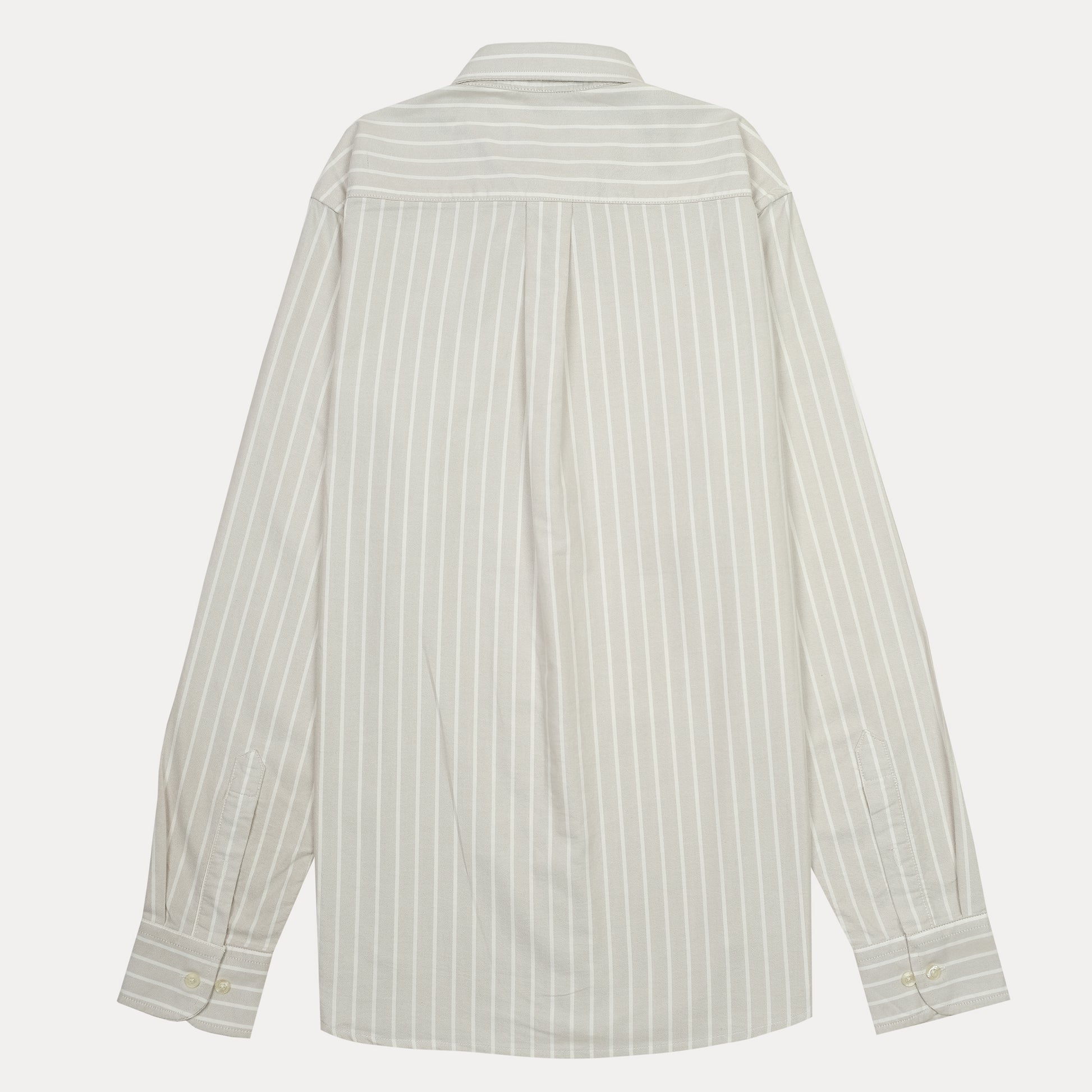 Lacoste Elegant Striped Organic Cotton Shirt in Whispering White
