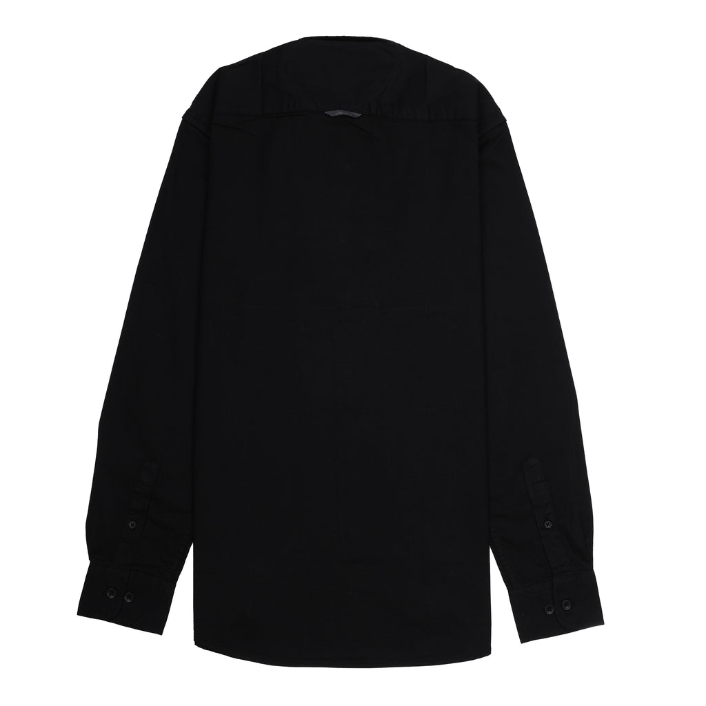 Armani Exchange Elegant Midnight Black Button-Up Shirt