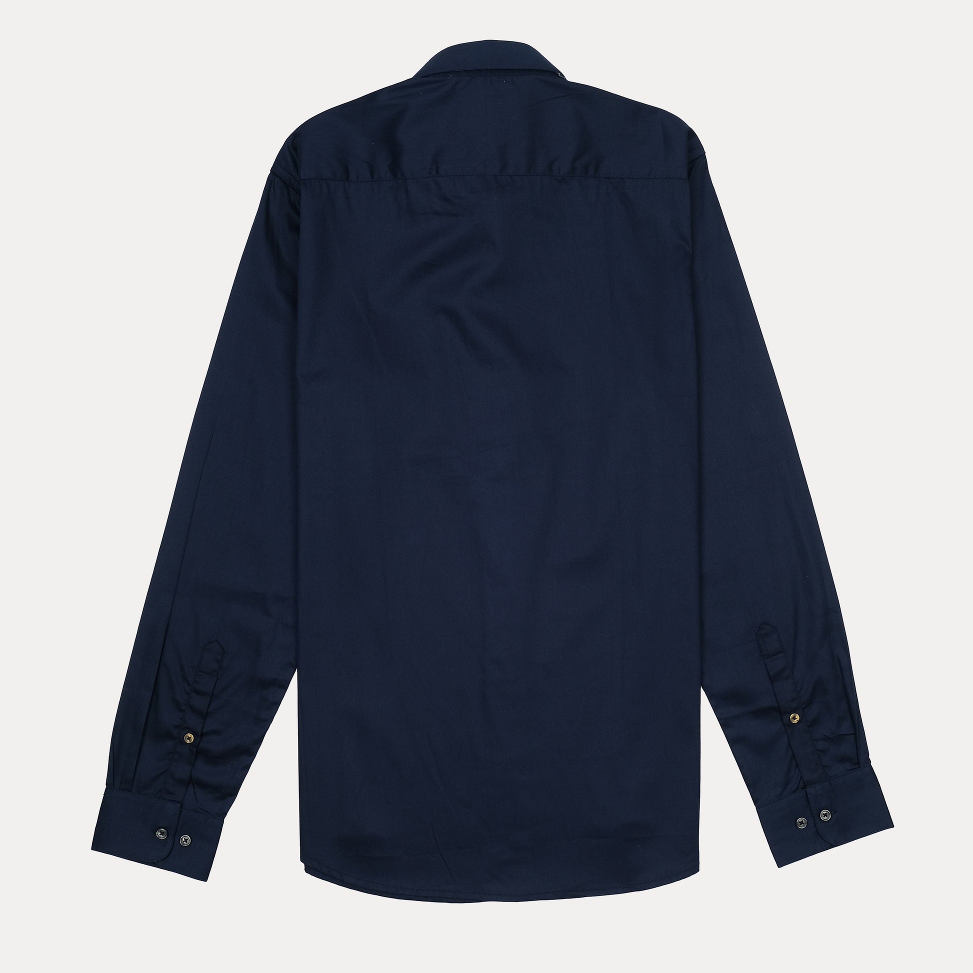 RARE RABBIT Elegant Midnight Blue Cotton Shirt