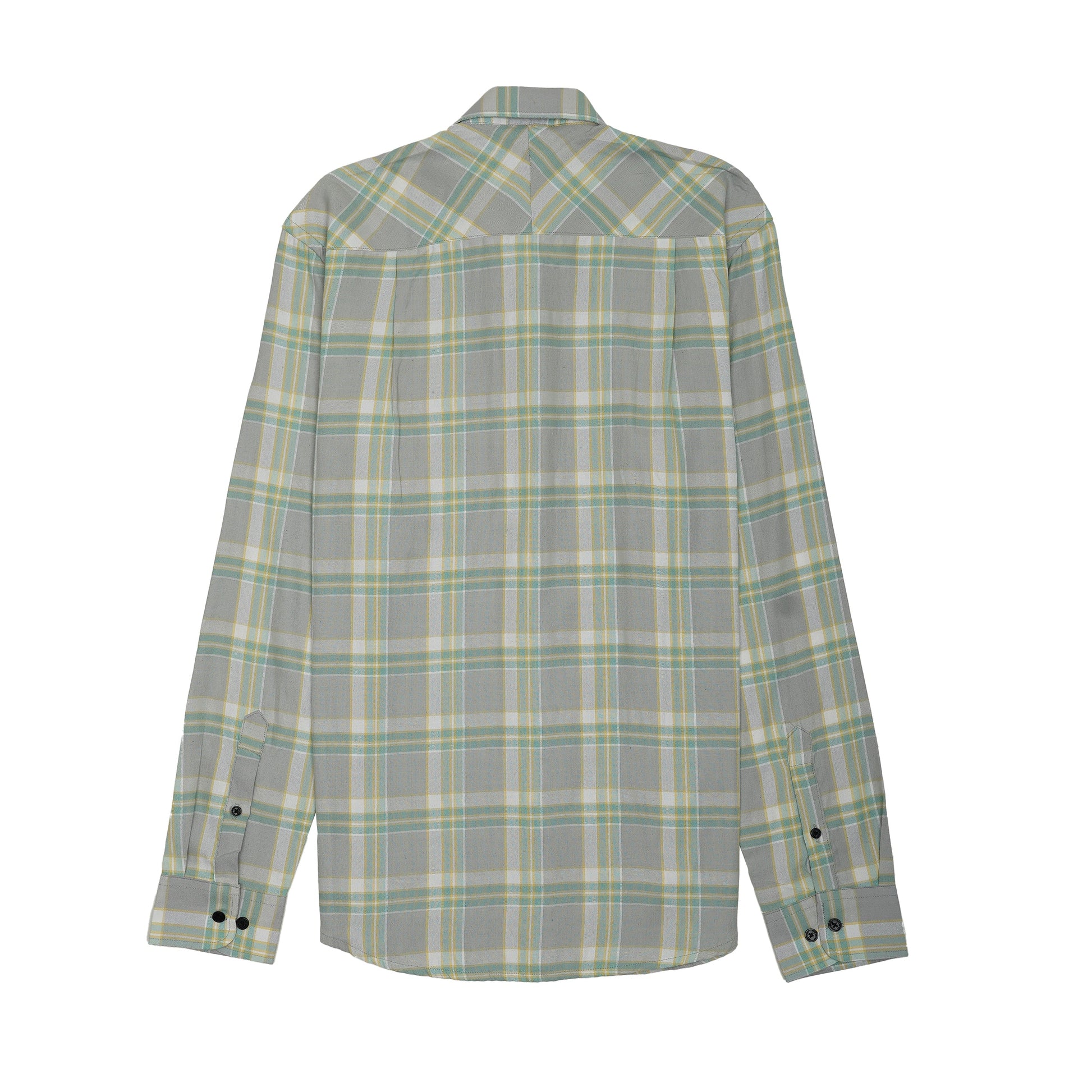 FRED PERRY Prismatic Sage Tailored Fit Long Sleeve Check Shirt
