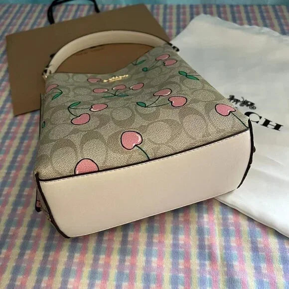 COACH Whispering Blush Elegant Fabric Crossbody Bag