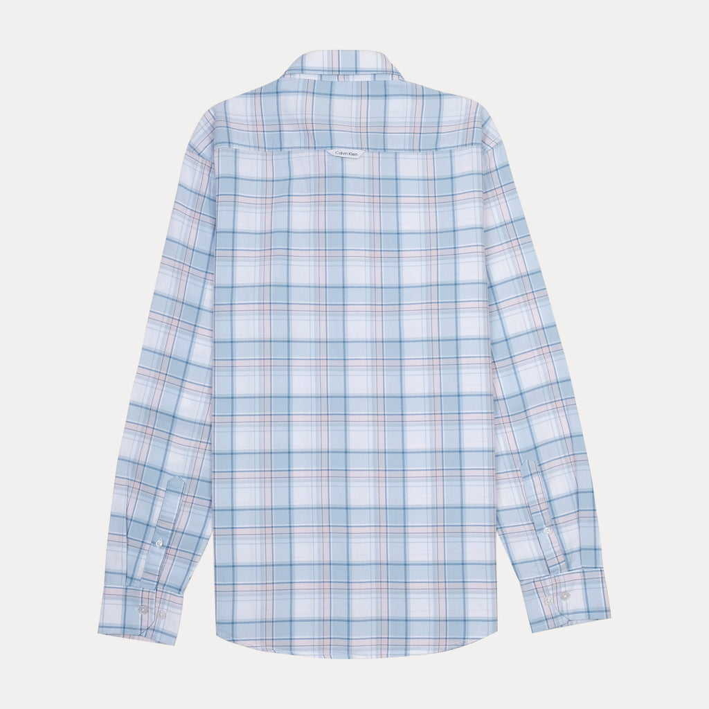 Calvin Klein Jeans Breezy Blue Plaid Button-Up Shirt