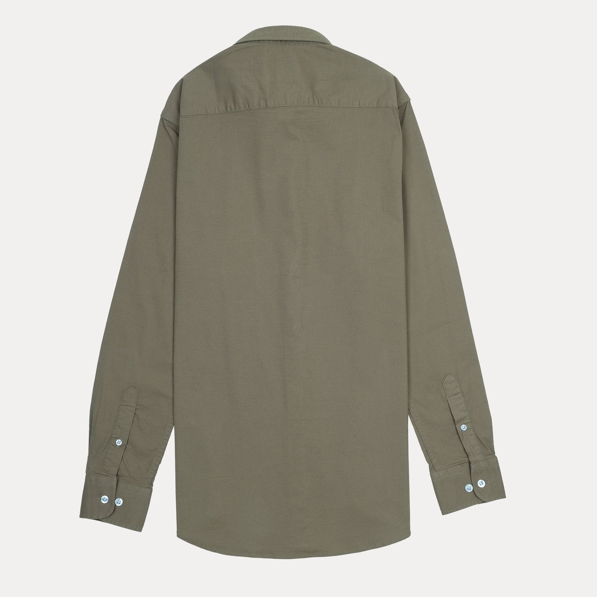 Lacoste Elegant Earthy Olive Button-Up Shirt