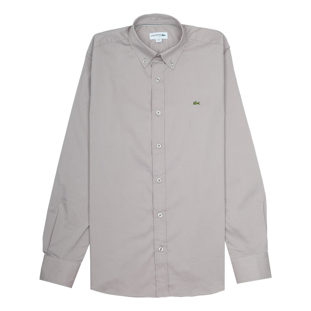 Lacoste Elegant Ecru Button-Up Shirt
