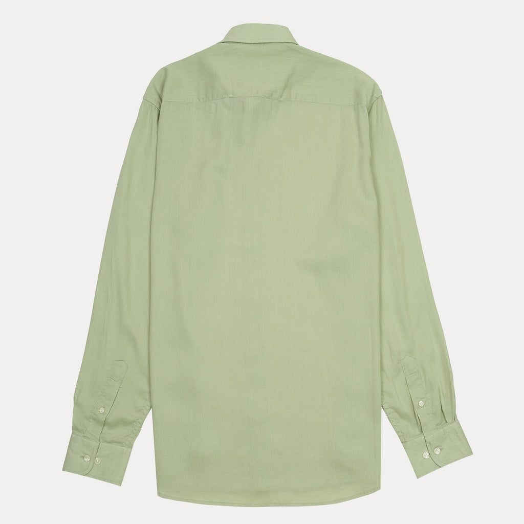 TOMMY HILFIGER Breezy Sage Button-Up Linen Shirt