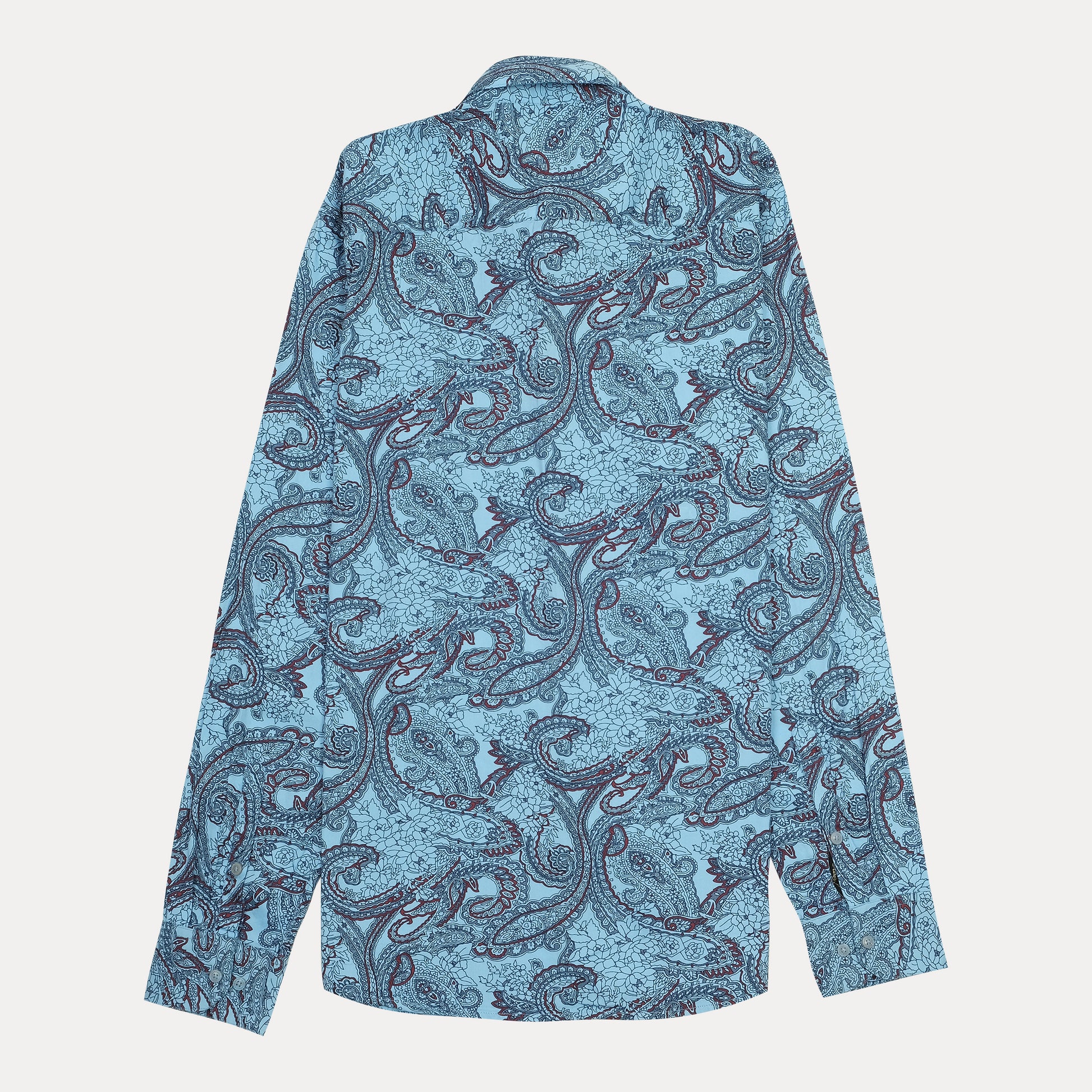 RARE RABBIT Blue Paisley Print Long Sleeve Shirt