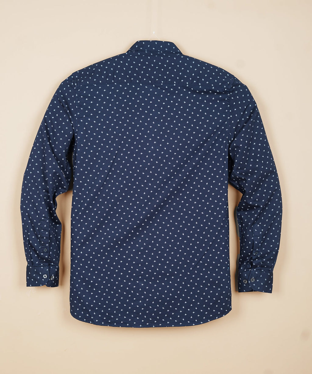 CALVIN KLEIN Opulent Teal Tailored Fit Long Sleeve Button-Up Shirt