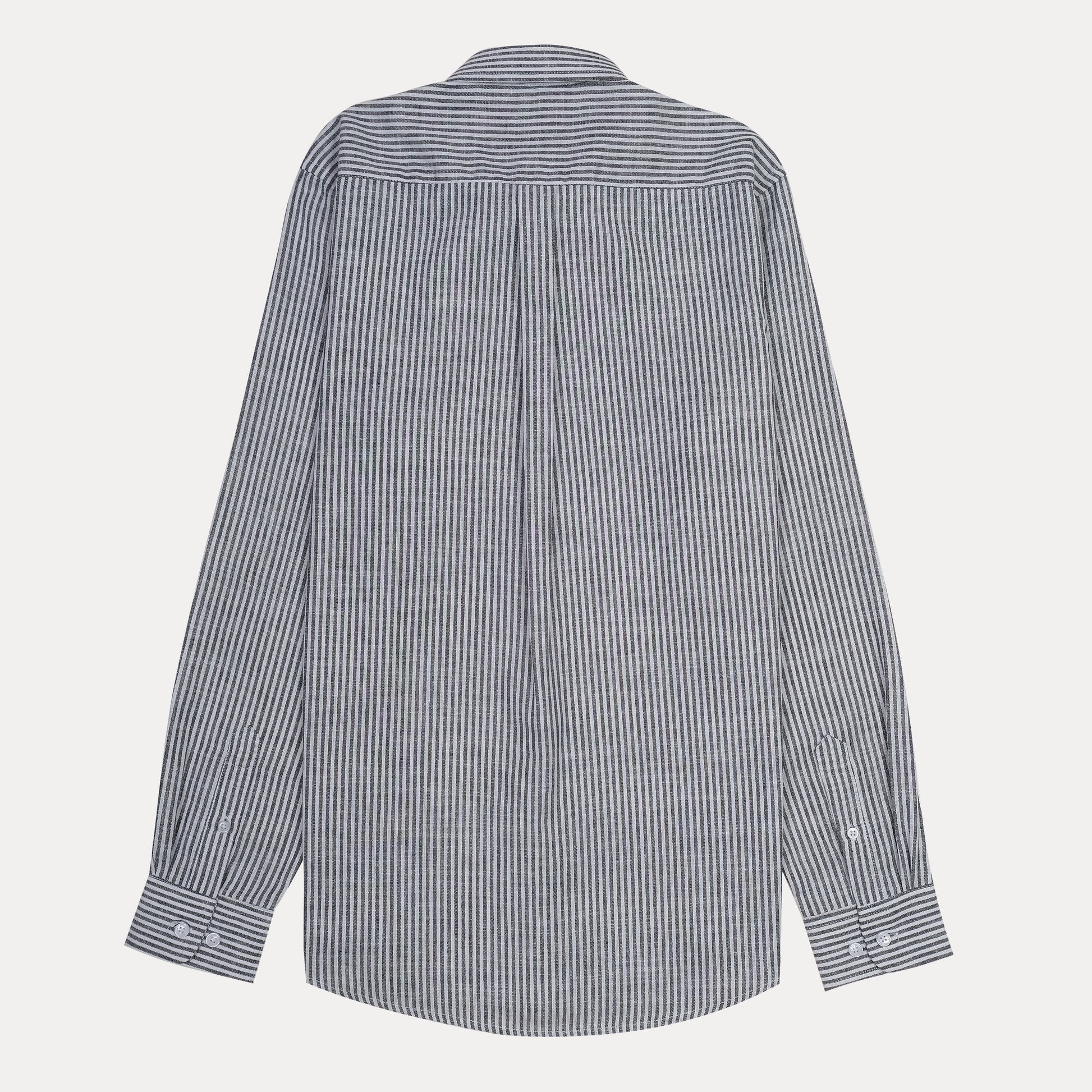 Polo Ralph Lauren Classic Fit Striped Linen Elegance Shirt in Midnight Stripe