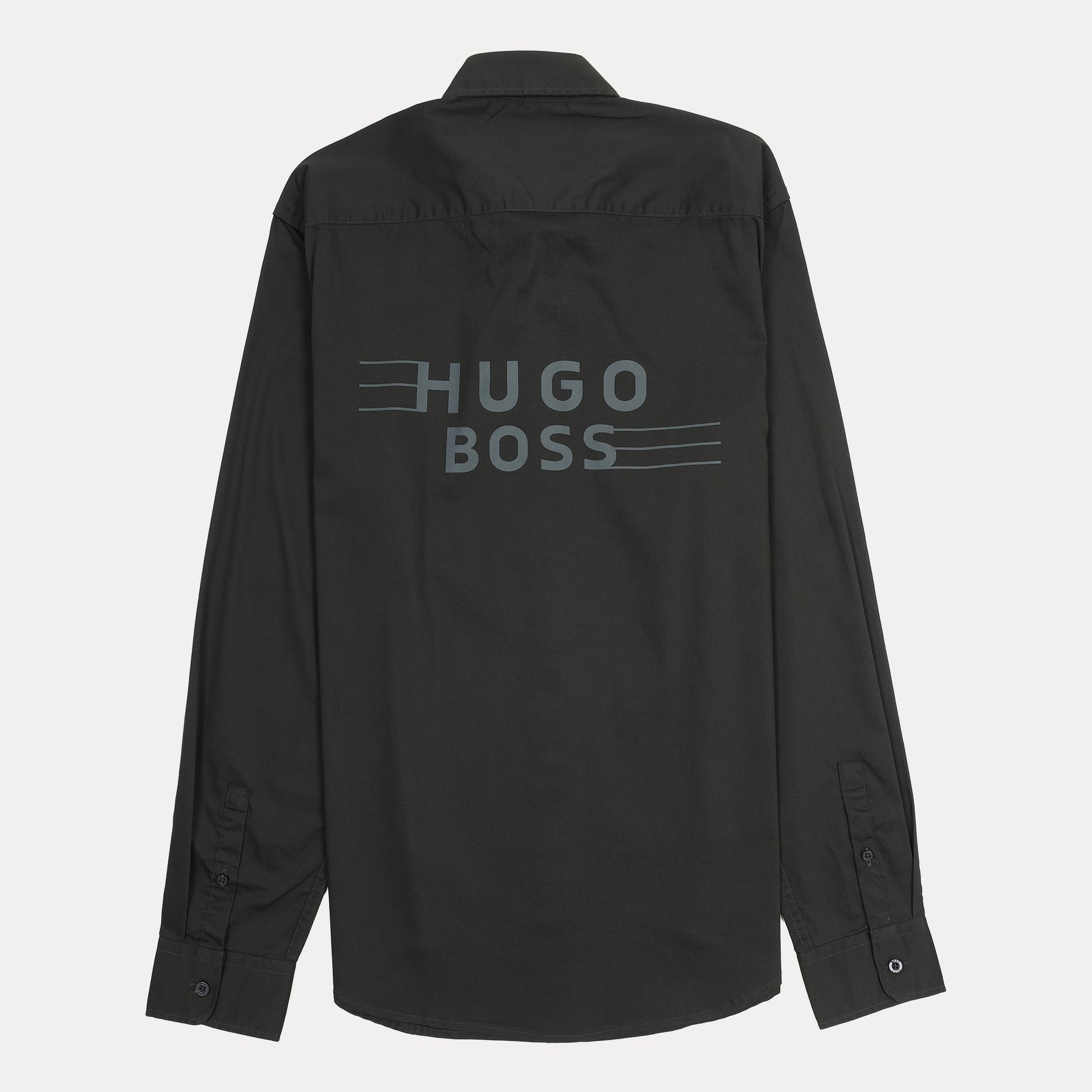 BOSS Midnight Onyx Eco-Conscious Slim Fit Long Sleeve Button-Up Shirt