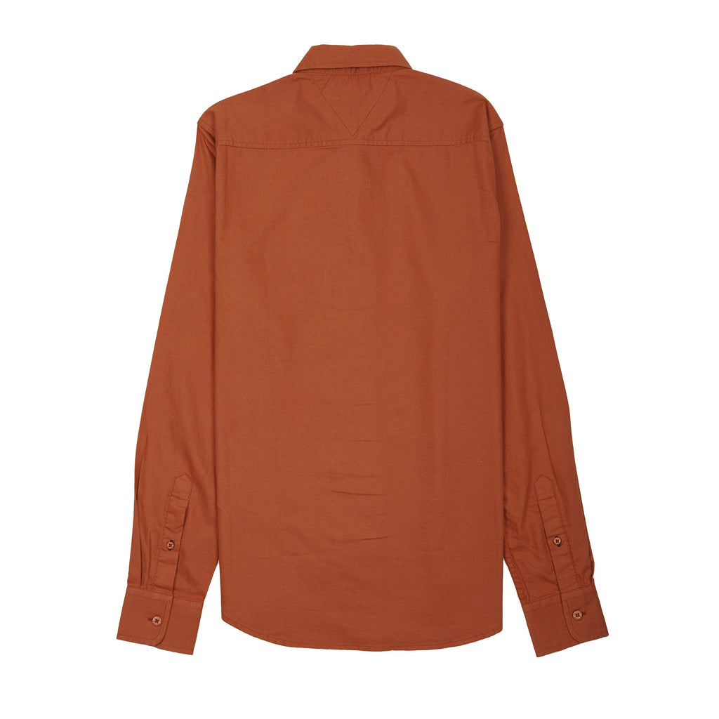 TOMMY HILFIGER Opulent Saffron Dusk Luxe Tailored Fit Long Sleeve Button-Up Shirt