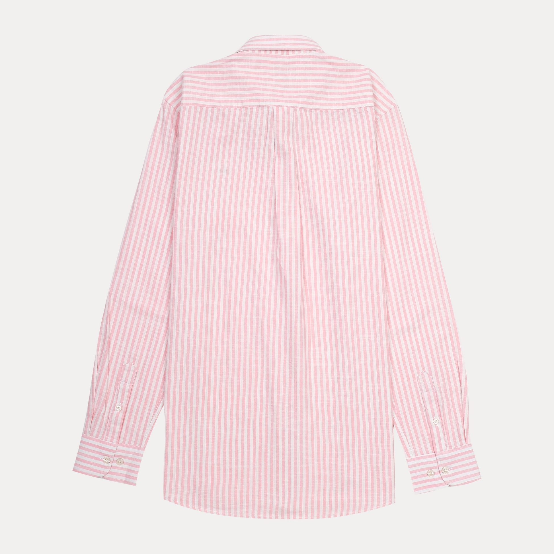 Lacoste Striped Elegance Slim Fit Shirt in Blushing Pink