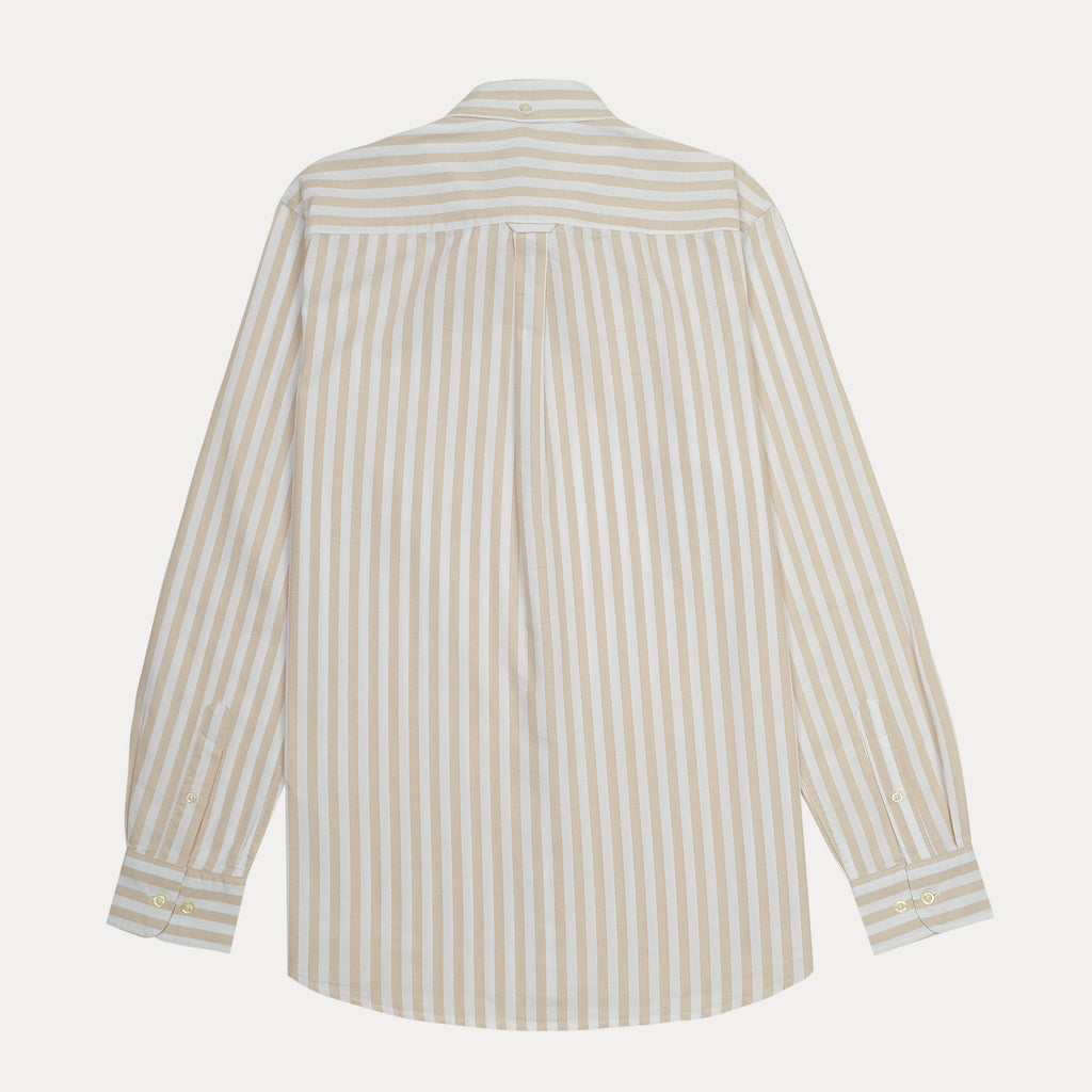 GANT Tech Prep Striped Shirt in Creamy Sand